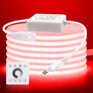 220V Ruban LED COB, 288 LEDs/m Dimmbar Bande LED Lumineuse IP65 étanche Flexible Neon Light Strip Avec 750w Gradateur monochrome pour Maison Chambre Cuisine DIY Dekoration. - Neuf