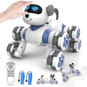 Chien Robot Télécommandé 8WD - Jouet Programmable Intelligent avec Danse et Musique - Cadeau Créatif Enfants 6+ Ans. - Neuf