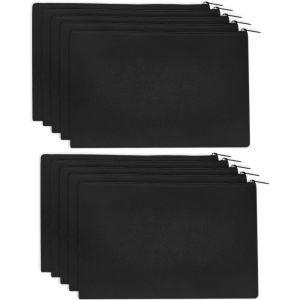 TIANYI-10 PCS Trousse en Tissu de Rangement Noire Trousse Maquillage Tissu Zipp&eacute;e Trousse de Maquillage en Toile Pochette Maquillage Tissu avec Fermeture Eclair pour Cadeaux Bijoux Cosm&eacute;tiques - Neuf