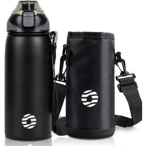 Kalanka-Gourde Isotherme - 400ml/600ml/800ml/1l - Bouteille Isotherme Gourde Inox Bouche Standard, Gourde Sport &Eacute;tanche, Gourde Enfant Sans Bpa, Pour Sport, Gym, Voyage - Neuf