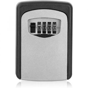 Coffre-fort pour cl&eacute;s - 4 chiffres - M&eacute;tal - Noir - Ext&eacute;rieur - Neuf