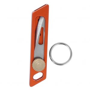 Mini Porte-Cles Defensif En Papier Decoupe, Petite Lame, Ouvre-Boite, Couteau De Poche Portable D'exterieur, Orange - Neuf