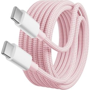 Câble USB C vers USB C 3 m,60 W type C,câble de charge rapide,compatible avec téléphone 15/Plus/Pro Max,Samsung Galaxy S24 S23 S22,Pixel 7 Pro,MacBook Pro 2021,iPad Pro.[G98] - Neuf