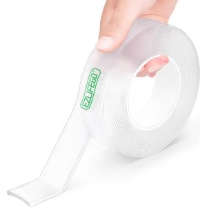 Double Face Extra Fort,Nano-Ruban Adhésif Double Face Puissant,,sans Traces,Transparent Amovible Adhésif pour Bureaux,Maison,Réparation,Fixant,DIY,Extérieur(3Mètres) - Neuf