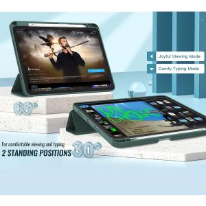 (Minuit Vert)Nouvel iPad Pro 11 Pouces Cas 2022(4th Gen)/2021(3&egrave;me g&eacute;n&eacute;ration)/2020(2&egrave;me Gen) avec porte-Crayon,Smart Cas d'iPad [Support Touch ID Auto/Wake / Sleep] de Chargement - Neuf