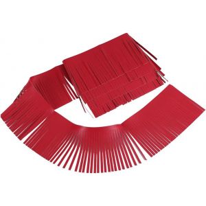 2m Ruban &Agrave; Franges En Cuir Pu Double Face Pour Bricolage Travaux Manuels Couture Robe V&ecirc;tements Jupe Sac &Agrave; Main Embellissement D&eacute;coration De F&ecirc;te &Agrave; La Maison - Neuf