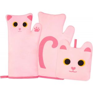 Lot de 3 gants de cuisine antid&eacute;rapants r&eacute;sistants &agrave; la chaleur jusqu'&agrave; 250 &deg;C,gants de cuisine pour la cuisine,la p&acirc;tisserie,le barbecue - Neuf