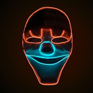 Cup|Masque Lumi&egrave;re Led Scary|Qualit&eacute; Premium|Plastique Rigide|3 Modes De Clignotements|Masque N&eacute;on|Halloween - Neuf