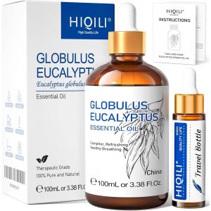 Trahoo-Huile Essentielle Eucalyptus, 100% Naturelle Pour Diffuseur, Spray, Aromath&eacute;rapie, Soins De La Peau - 100ml - Neuf
