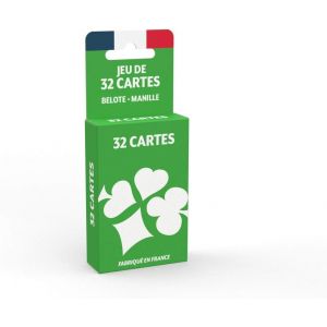 Jeu De 32 Cartes - Jeu De Belote, Manille, Poker Menteur, 19cm X 10cm X 1,5cm[Z928] - Neuf