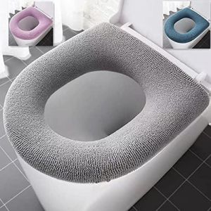 Lot de 3 housses de si&egrave;ge de toilette &eacute;paisses, douces et extensibles ; entretien : lavage &agrave; la main - Neuf
