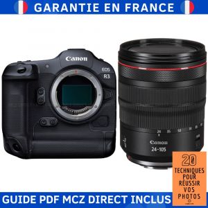 Canon EOS R3 + RF 24-105mm f/4 L IS USM + Guide PDF MCZ DIRECT '20 TECHNIQUES POUR R&Eacute;USSIR VOS PHOTOS - Neuf