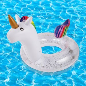 KAL-Anneau De Natation &Agrave; Paillettes,Bague De Natation Flottante,Bou&eacute;e De Natation Gonflable,Gonflable Pour Piscine, D&eacute;coration Pour F&ecirc;te De Piscine Plage Partie Jeux Vacances - Neuf