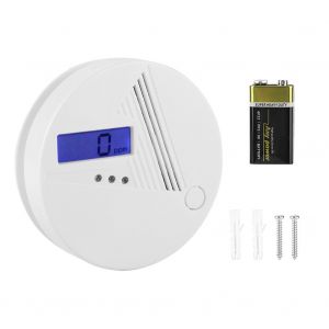 Detecteur de monoxyde de carbone haute sensibilite 85 dB avec ecran LCD clignotant et capteur de gaz CO independant - Neuf