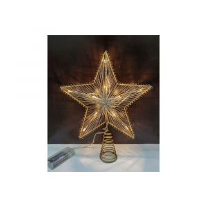 Guirlande LED décorative pour sapin de Noël (doré 25 cm) - Neuf