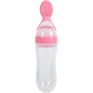 Biberon Silicone Biberon À La Cuillère Pour Les Tout-Petits(Rose) - Neuf