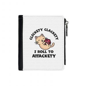 Portefeuille Clic Clac Je roule pour attaquer=10 Compact en Simili-Cuir Porte-Cartes Fermeture Éclair Homme Femme Ad - Neuf