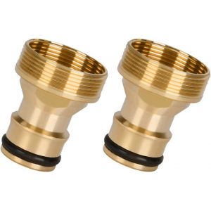 Lot de 2 Adaptateur Tuyau Arrosage,Universel Connecteur avec Filetage Femelle M22 et M&acirc;le M24,Adaptateur Universel pour Robinet de Cuisine,Machine &agrave; Laver,Jardin - Neuf