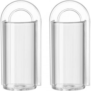 KALANKA-2 Pcs Porte Brosse &agrave; Dents Mural, Support Brosse a Dent Electrique Murale, Porte-Brosse &agrave; Dents Mural Salle de Bain Autocollant sans Per&ccedil;age, Support pour Brosses &agrave; Dent &eacute;lectriques - Neuf