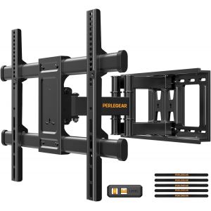 MEVRONISSHOP-PERLEGEAR Support Mural TV pour &eacute;crans 37-84 Pouces Jusqu'&agrave; 60KG, Fixation TV Murale Inclinable et Orientable Max. VESA 600x400mm, Accroche TV Mural - Neuf