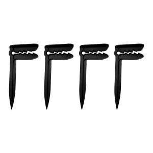 4pcs Serviette De Plage Clip Tapis De Camping Clip Extérieur Vêtements Pinces Noir - Neuf