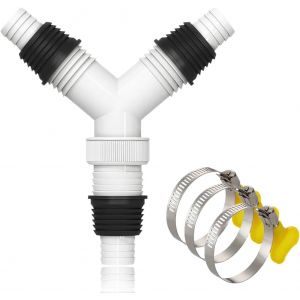 Double Evacuation Machine A Laver, Adaptateur De Vidange Pour Machine À Laver, Adaptateur Double Pour Tuyaux De 20-31Mm, Sortie De 36Mm¿Avec 3 Clips[LAV2268] - Neuf