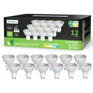 Classe A Ampoule GU10 LED Blanc Chaud Spot,1.9W équivalent 50W,345LM 2700K Ampoule LED GU10 Blanc Chaud,36° Angle Du Faisceau,Non-Dimmable,Lot de 12 - Neuf