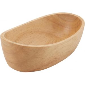 Saladier En Bois,Bol De Service De Barque,Assiette De Collation De Fruits,Bol De Fruits En Bois,Petites Assiettes De Service Disponibles En 3 Tailles 15 Cm 17 Cm 20 Cm(15cm*4.2cm) - Neuf