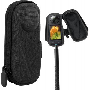 Coque de Transport pour Insta360 X4,Petite Sacoche Portable pour Appareil Photo,Structure de Protection &agrave; Double Couche,Sac de Voyage pour Insta360 X4 Accessoires,Gris - Neuf