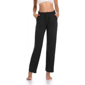 Pantalon De Pyjama En Bambou Pour Femme - Long M&eacute;lange + Pantalon De Jogging Relax - Jambes Larges - Pantalon De Loisirs Avec Poches - Neuf