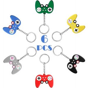 TRAHOO-Porte-cl&eacute;s Manette de Jeu, Porte-cl&eacute;s de Contr&ocirc;leur de Jeu, Porte-cl&eacute;s de Jeu en Silicone, pour sac Cadeau Voiture Porte-Cl&eacute;s Portefeuille sac &agrave; dos Anniversaire Jeu F&ecirc;te - Neuf