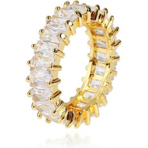 Kahfl-Ring Bijoux Femme Bague Breloque Acier Inoxydable Bagues Bague Femme Reglable Bague Ajustable Bague Femme Acier Inoxydable Bague Acier Inoxydable Doré Classique Bague Fille Convient Pour Femmes - Neuf