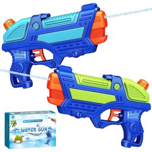 (Pack De 2) Pistolets À Eau Pour Enfants, Pistolets À Eau Avec Gâchette Pour Piscine Extérieure, Meilleurs Jouets D'été Pour Les Garçons Et Les Filles, Jouets D'entraînement Pour Animaux De Compagnie - Neuf