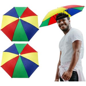 Lot De 2 Chapeaux Parapluie, Pare-Soleil, Casquette De Pêche, Protection Uv Pour Femmes Et Hommes, Golf, Plage, Randonnée, Jardinage - Neuf