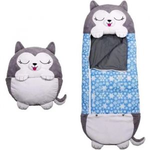 Qf25648-Mignon Sac De Couchage Enfant Duvet Enfant Avec Oreiller 137*50cm Pour Happy Nappers Bleu - Neuf