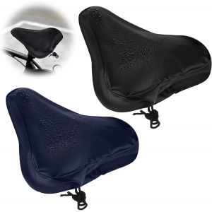 Lot De 2 Housses De Selle Élastiques Imperméables Pour Selle De Vélo-Protection Contre La Pluie-Convient À La Plupart Des Selles De Vélo Comme Les Vélos De Route,Les Vtt - Neuf