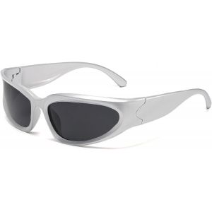 Lunettes De Soleil De Sport Envelopp&eacute;es Polaris&eacute;es Homme Femme Y2k Futuriste De Mode Ovale Cadre De Lunettes &Eacute;pais Cyclisme - Neuf