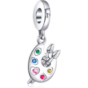Tianyi-Breloque En Argent Sterling 925 Pour Femme Bracelets Collier Pendentif Tasse À Café Fusée Astronaute Planète Valise Voyage Pierres Bleues Tour Eiffel Montgolfière Note De Musique - Neuf