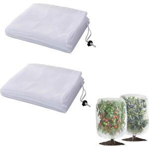 KALANKA-Sacs de protection pour fruits avec fermeture éclair et cordon de serrage ¿ Filet en maille durable pour arbres, buissons et plantes ¿ Filet anti-oiseaux et insectes nuisibles ¿ Housses - Neuf