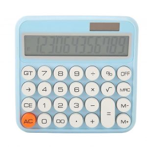 Calculatrice de bureau à 12 chiffres avec grand écran LCD Calculatrice mécanique à arrêt automatique à double alimentation pour les écoles de bureau - Neuf