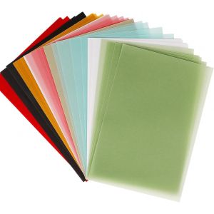 Chenquansarl-Lot De 50 Feuilles De Papier De Copie Couleur Vert Vélin Imprimable X Papier Vélin Doré Papier Coloré Créatif Papier Calque Translucide A5 Carte D'invitation Papier Kraft - Neuf