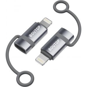 TRAHOO-[Certifi&eacute; Apple MFi Adaptateur USB C vers Lightning 36W pour Une Charge Rapide Compatible avec iPhone, iPad - [2 Paquet, Gris Clair] - Neuf