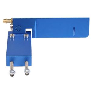 Bateau RC alliage d'aluminium 75mm métal aspiration eau gouvernail bleu - Neuf