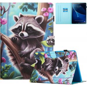 Coque Pour Samsung Galaxy Tab A 10.1 2016 (Sm-T580/T585), Tablette Housse De Protection,Cuir Pu &Eacute;tui Case Pour Samsung Galaxy Tab A 10.1 2016,Raton Laveur[Coq9125774] - Neuf