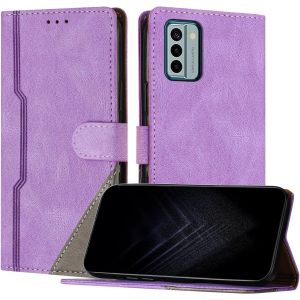 Kal-Étui Pour Nokia G22, Housse En Cuir Pu Avec [Protection Antichoc Tpu] [Fonction Support] [Porte-Cartes ] Antichoc Magnétique Coque Pour Nokia G22 - Violet - Neuf