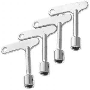 4pcs clé d'ascenseur service d'ascenseur clé triangle panneau serrure clé triangulaire - Neuf