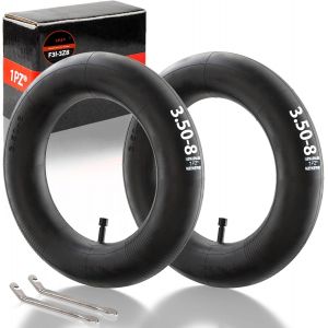 SUBZONAL-F3I-3Z8 2 Chambres à air 3.50-8/4.00-8 pour pneu de brouette remorque chariot de Jardin tracteur monocycle de tondeuse à gazon et scooter, avec tige droite de valve TR13 - Neuf