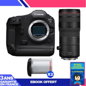 Boitier Canon EOS R1 + RF 70-200mm f/2.8 L IS USM Z Noir + 2 Canon LP-E19 + Ebook 'Devenez Un Super Photographe - Neuf