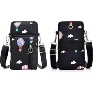 CAUC-Petit Sac T&eacute;l&eacute;phone Portable Femme, Femme Portefeuille, Sac &Agrave; Bandouli&egrave;re En nylon, sac &agrave; bandouli&egrave;re pour t&eacute;l&eacute;phone portable, bandouli&egrave;re r&eacute;glable et d&eacute;tachable, &Eacute;paule Portefeuille&iquest; - Neuf