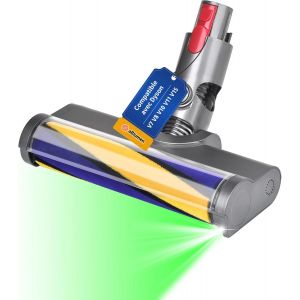 Brosse Motorisée Compatible Avec Dyson V7 V8 V10 V11 V15, Tête De Nettoyage À Avec Led Verte, Rouleaux De Remplacement Pour Sols Durs Et Moquettes (Jaune Et Bleu, 1Pcs)[SSE7112480] - Neuf